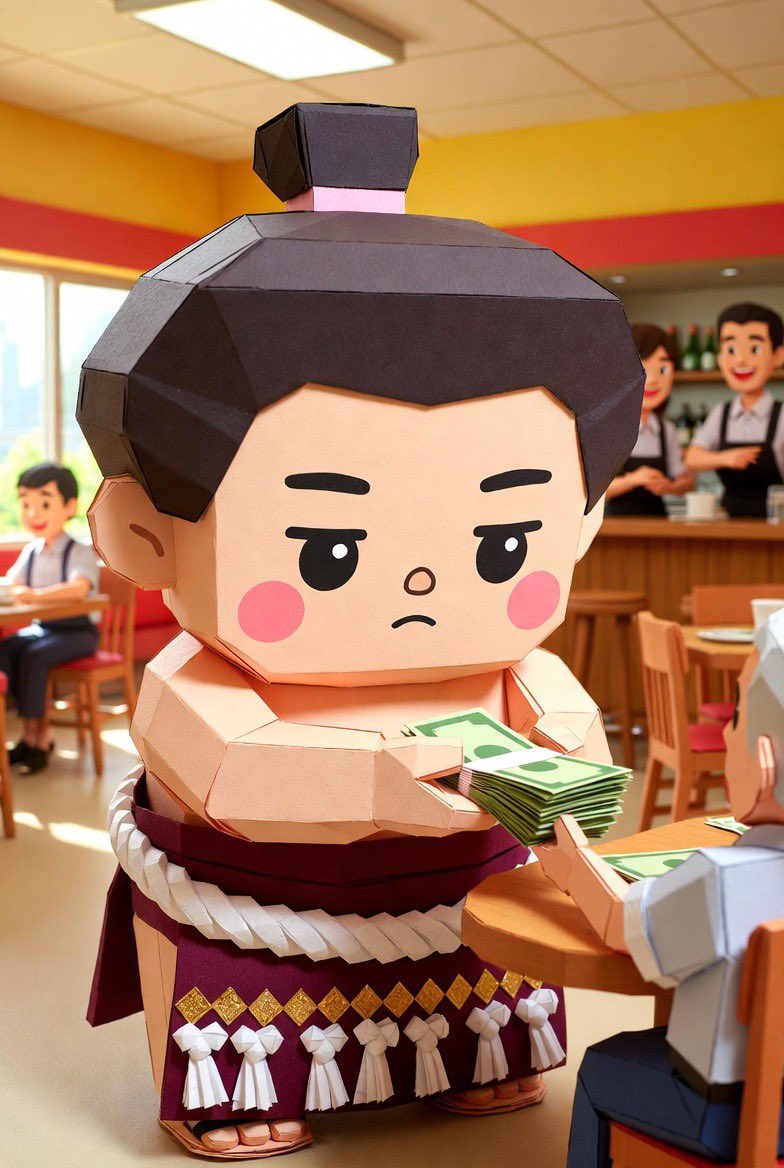 KimuraTodayToo's tweet photo. In America, you leave money on the table after a meal.

I understood immediately.

This is the ceremony of reward.
A lord, honoring loyal service.

So I stood up.
I bowed.
I said, clearly: "Your dedication was magnificent."
I presented $20 with both hands.

The server tilted her head.
Then smiled and accepted it.

I visited three restaurants.
I bowed at each one.
I spoke at each one.
My wallet is now empty.

American servants are extraordinarily devoted.

Do you also say something
when you leave the tip?
