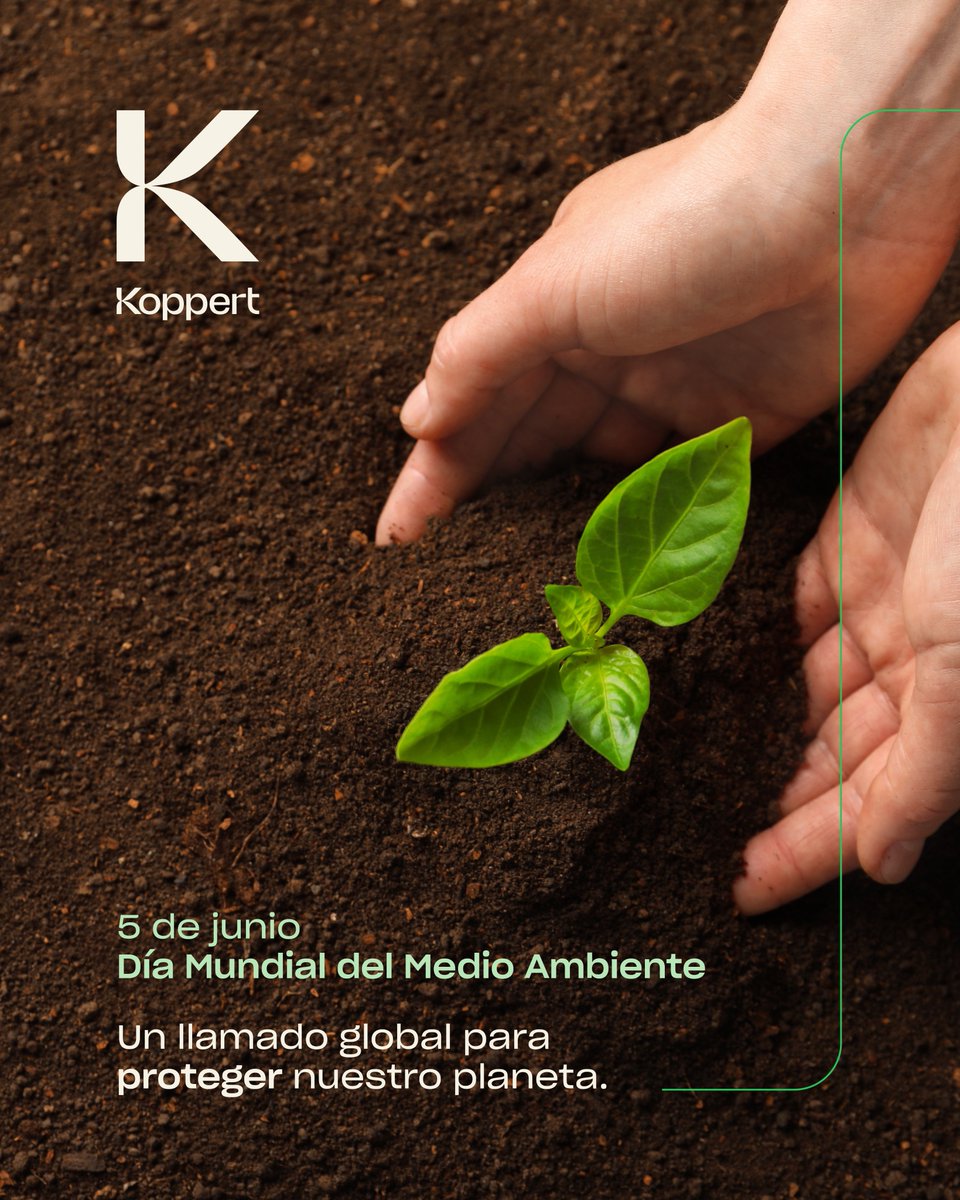 KoppertArg's tweet photo. La #sostenibilidad es nuestra responsabilidad 🫴🌱

En el Día Mundial del Medio Ambiente, reafirmamos nuestro propósito de contribuir a sistemas agrícolas más sostenibles para las generaciones presentes y futuras 💚 https://t.co/zNo049RtRD