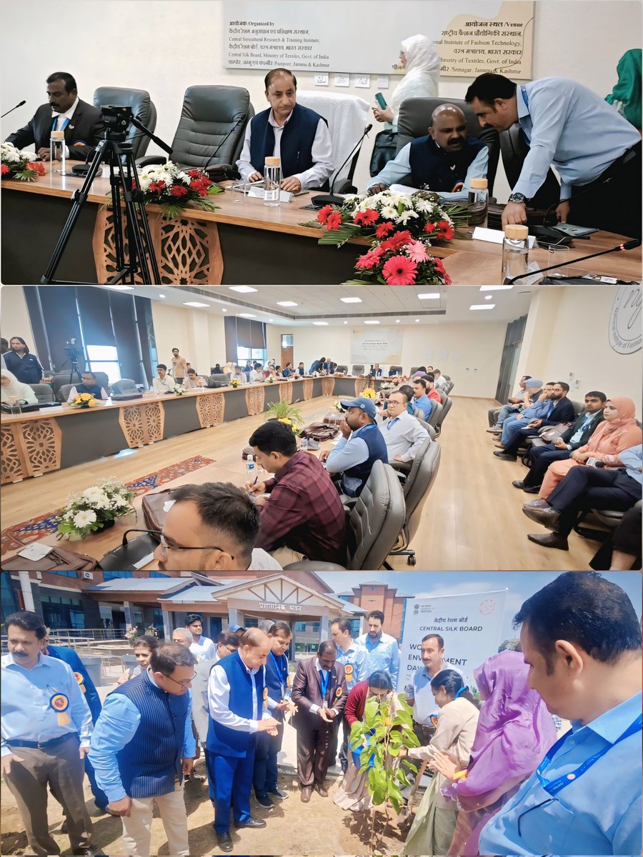 JKSDD190001's tweet photo. On the occasion of World Environment Day, Mr. Ajaz Ahmad Bhat, IAS, Director Sericulture J&amp;K today participated high-level Soil Scientists’ Meet on “Soil Health for Silk: Strategies for Sustainable Sericulture.
#soil #silk #sericulture #csb https://t.co/eVwB9FlkIu