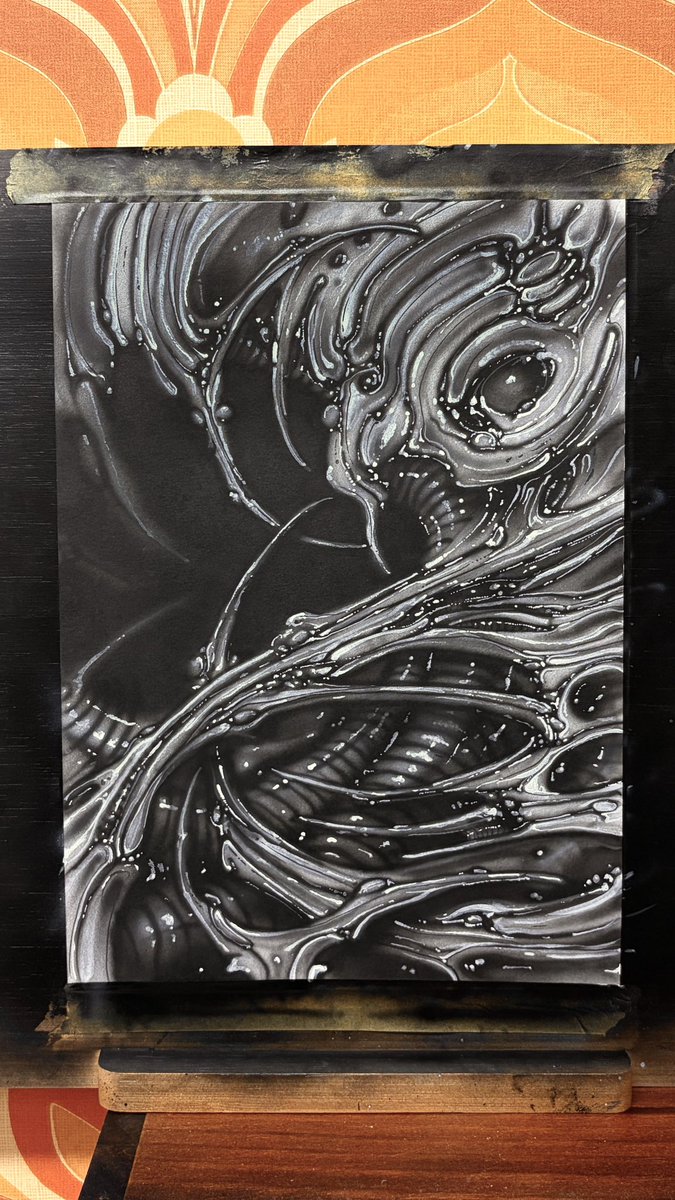 BLACK_BOX_CS's tweet photo. 投稿忘れてた2枚

エアブラシ
A4ケント紙
墨汁、白墨

#エアブラシ 
#イラスト https://t.co/M2HaO5DnmA