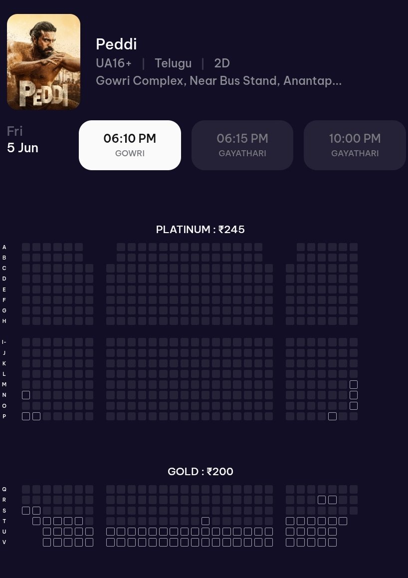KalmVortex's tweet photo. #Peddi Day 2 Ananthapur 1st Shows 💥💥 https://t.co/mRhRh4nnav