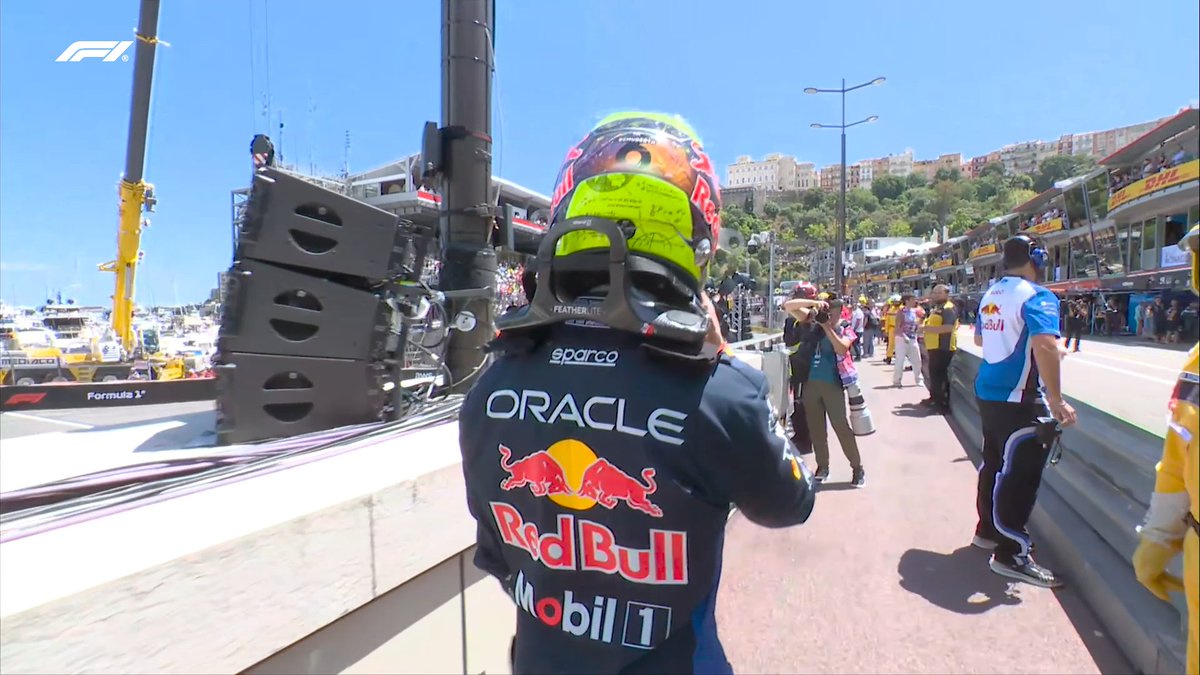 F1's tweet photo. A short walk back to the pit garage for Isack Hadjar 😬🚶

#F1 #MonacoGP https://t.co/mQLsgM4YWJ