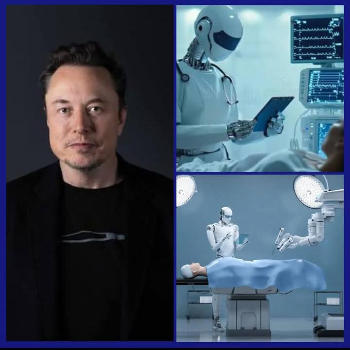 AfBlueprint's tweet photo. BREAKING:-

Elon Musk (@elonmusk) has reportedly advised people to reconsider going to medical school, stating that Tesla’s Optimus Robot could soon revolutionize the healthcare industry.

According to the statement, Musk described attending medical school at this time as “pointless,” explaining that advanced AI-powered robots may eventually outperform human doctors in efficiency and accuracy.

He further claimed that integrating AI robots into medicine could provide patients with healthcare services even better than what top world leaders currently receive.

Musk also suggested that AI-driven medical systems could significantly reduce human errors, wrong medication cases, and preventable deaths due to their precision and efficiency.

The statement has sparked major debate online about the future of healthcare, artificial intelligence, and the role of human doctors in the coming years.

QUESTION: 
1. How do you think this affects Africa in the years to come
2. Would you prefer an AI Robot Doctor over a Human Doctor?