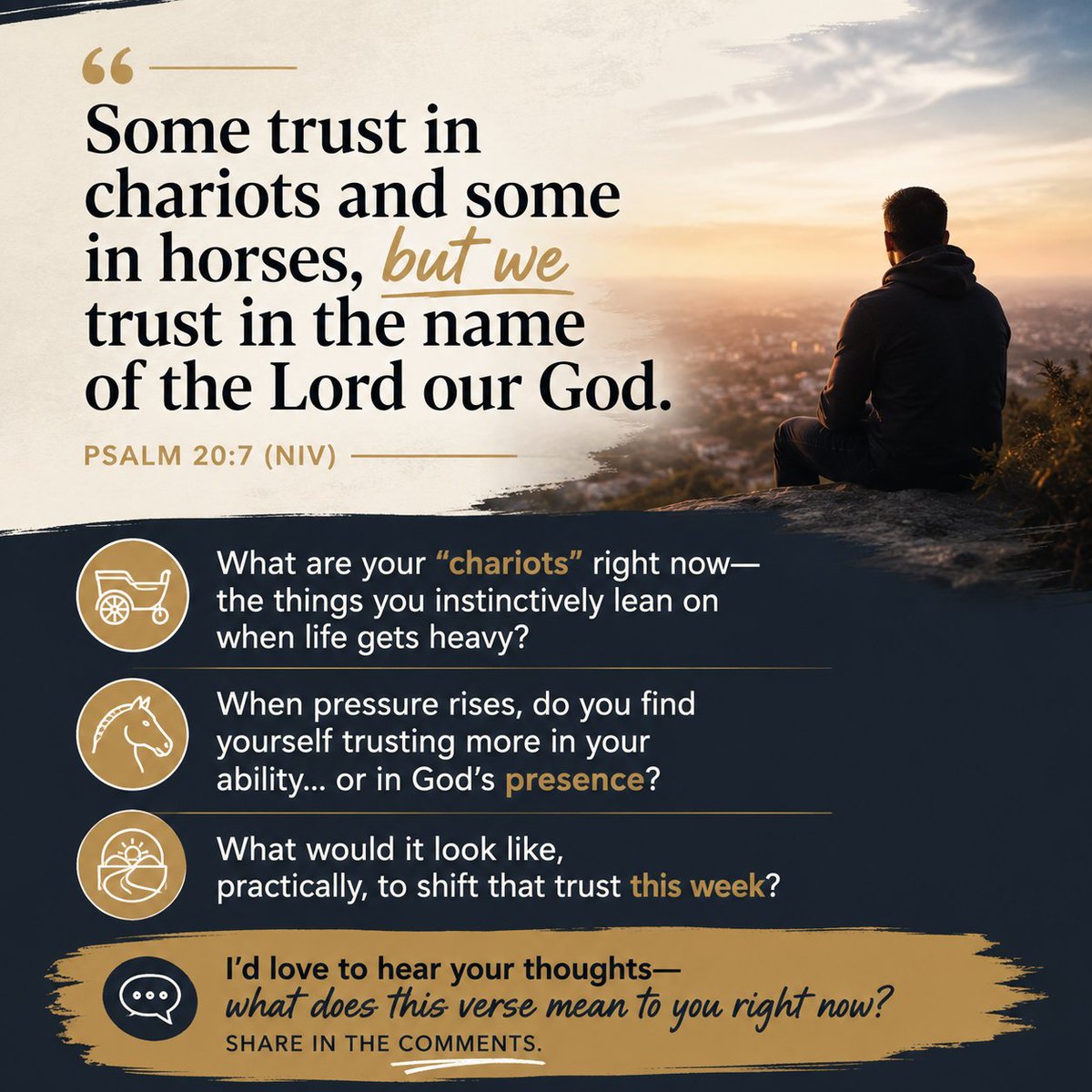 RevDonJr's tweet photo. Psalm 20:7  ...  God is Greater than anything in this world.
This verse has been my stronghold in many situations.  How about you?  What verse gets you through the tough times? https://t.co/li0EQ9fNl3