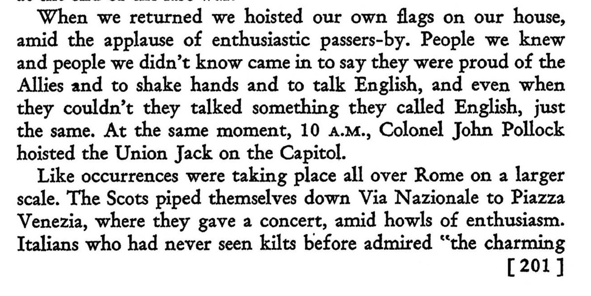JohnPollock's tweet photo. Meanwhile, far away, amid the so-called "D-Day shirkers", #OTD - the 'original' D-Day - my Scottish namesake grandfather is embedded with the Americans, tasked with reforming the Italian police &c. (He was a senior Metropolitan Police officer before the war). 

He becomes, oddly, the first British officer to enter Rome... And raises the first Union Jack to fly in the city - later given to Churchill at Chartwell. 

Extremely dour, he never talked about the war, like so many. So it was only after his son, my father - himself military but with a mother adding some notable 'fighting Irish' to the mix https://t.co/c4dEdGc1XF - died last year, that this dagger also washed up, very carefully hidden away: I suspect to avoid curious boys & their little boys getting fighty, rather than any other reason. As the first British officer into Mussolini's office he also 'borrowed' a cup for coffee &c. and, according to family legend, a couple of other even more extraordinary items, yet to re-surface...