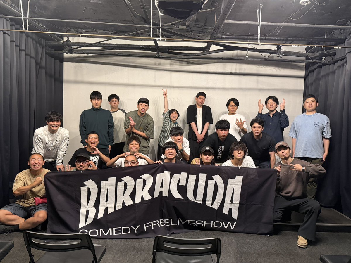 barracuda_live's tweet photo. 本日は【バラクーダ】ご来場ありがとうございました！

お客様投票の結果
同率1位サルベース
同率1位ハマノとヘンミ
3位えりんぎ探偵
4位FREE MONKEY
同率5位グリーンバンバン
同率5位シイナ
でした！

次回バラクーダは2026年7月3日(金)新宿バッシュ!!にて19時15分開演です！ https://t.co/X1DFPN2fsV