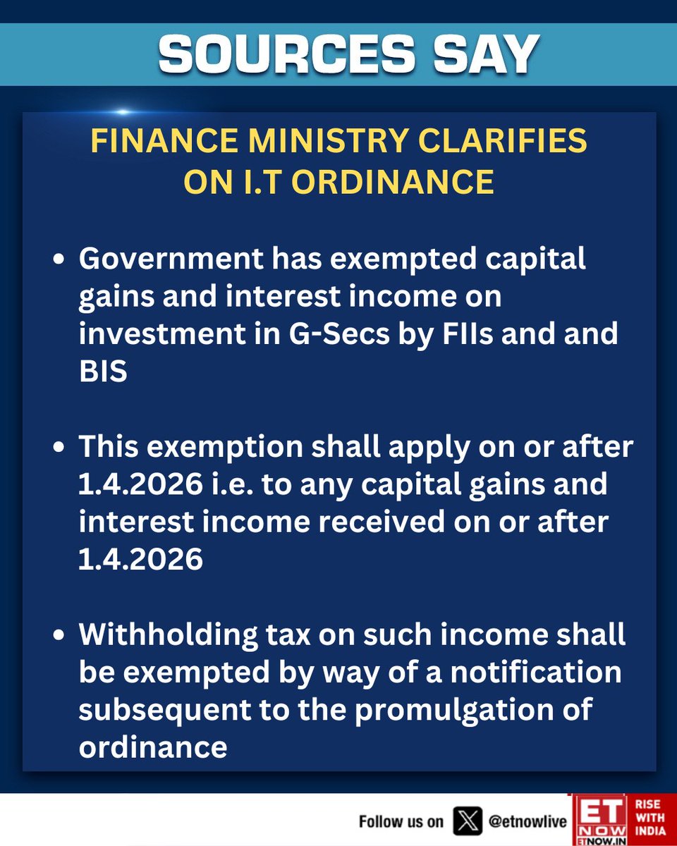 TradingWala's tweet photo. Despite issuing ordinance to exempt FII investment in G-secs from capital gains tax, IN10Y & #Rupee closed 6.97% & 94.9 resp. Why? Because bond & forex markets see much beyond this😈 
1. Foreign ownership of G-sec is only 3-4% compared to domestic side. How can a favorable tax regime for this small fraction change the overall sentiment? Massive G-sec supply of Rs. 17.2 trn is also coming for FY27. Again, the marginal domestic buyer, i.e. banks, insurers, and the RBI, will have to absorb the majority.
2. Size of FPI investment depends on rupee status, not on tax. Dollar sales drain rupee liquidity, which forces more OMO to refill it, which is precisely why FY26 OMO ran to records. That feedback loop is the real constraint. Add to it not-so-good macros at the moment. RBI too has turned more cautious because of rising #crudeoil, #INR weakness, geopolitical risks, and inflation concerns! FY27 CPI inflation forecast raised to 5.1%, GDP growth cut to 6.6% from 6.9%. Market can outweigh the forces that actually set the price. Can FPIs be lured in this scenario? I DOUBT!
3. Ordinance is a slow structural positive, which will take its own time to fructify. I expect a slow uptick in FPI buying, maybe faster in Fully Accessible Route (FAR) than in General Route. This should support G-sec demand & provide some rupee support.
4. As far as the equity markets are concerned, longer-term problems & structural issues need solutions. Don't get too excited about this ordinance. Sorry, but it doesn't move the needle much! #nifty #nifty50