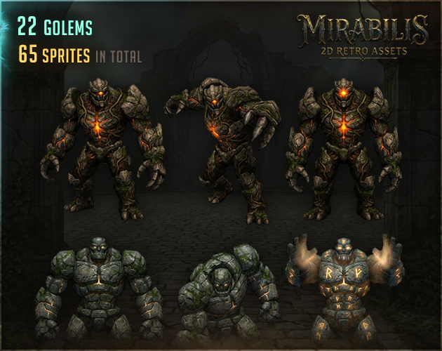 mirabilis2d's tweet photo. We've just released another old-school asset pack. This time for all sorts of Golems ✨
Make your RPG Maker project authentic, give it a soul and its own unique art direction.
https://t.co/J39zll7sMl #rpgmaker #sprite #assets #itchio https://t.co/4CgGPQWZp6