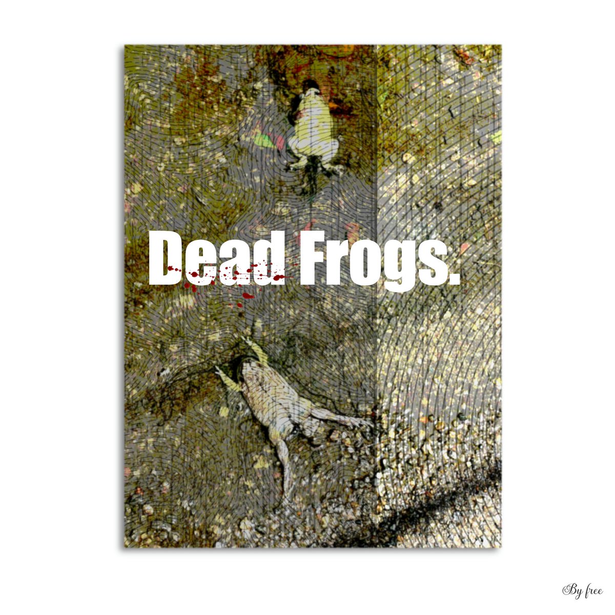 Rcr8tor's tweet photo. Walking back from school after an exam , took a picture of some dead frogs made a graphic with it and put it on a washed tee 🤩 https://t.co/npH4Z6BGZW