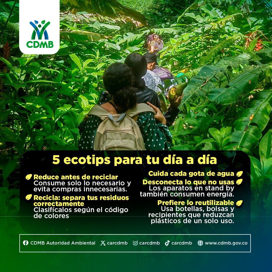CARCDMB's tweet photo. 💚Reduce antes de reciclar.
💚Recicla: separa tus residuos correctamente.
💚Cuida cada gota de agua.
💚Desconecta lo que no usas.
💚Prefiere lo reutilizable. https://t.co/BNHew8PFVG
