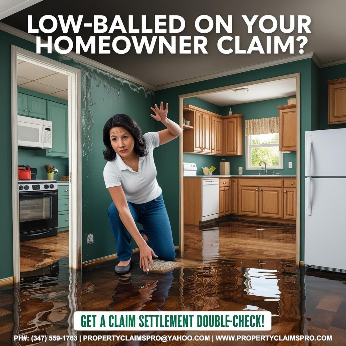 PropertyClmPro's tweet photo. Low-balled on your #homeownerclaim!? Get a Claim Double-Check for no💵out-of-pocket! 

📲 Text 'Double-Check' to 347-559-1763 or visit 👉 https://t.co/CcarPA7YMa! 

➡️No settlement~No fee⬅️

#insuranceclaim #homeowner #homerepair #homeownerinsurance #propertydamage #stormdamage https://t.co/a6Eo3j9exQ