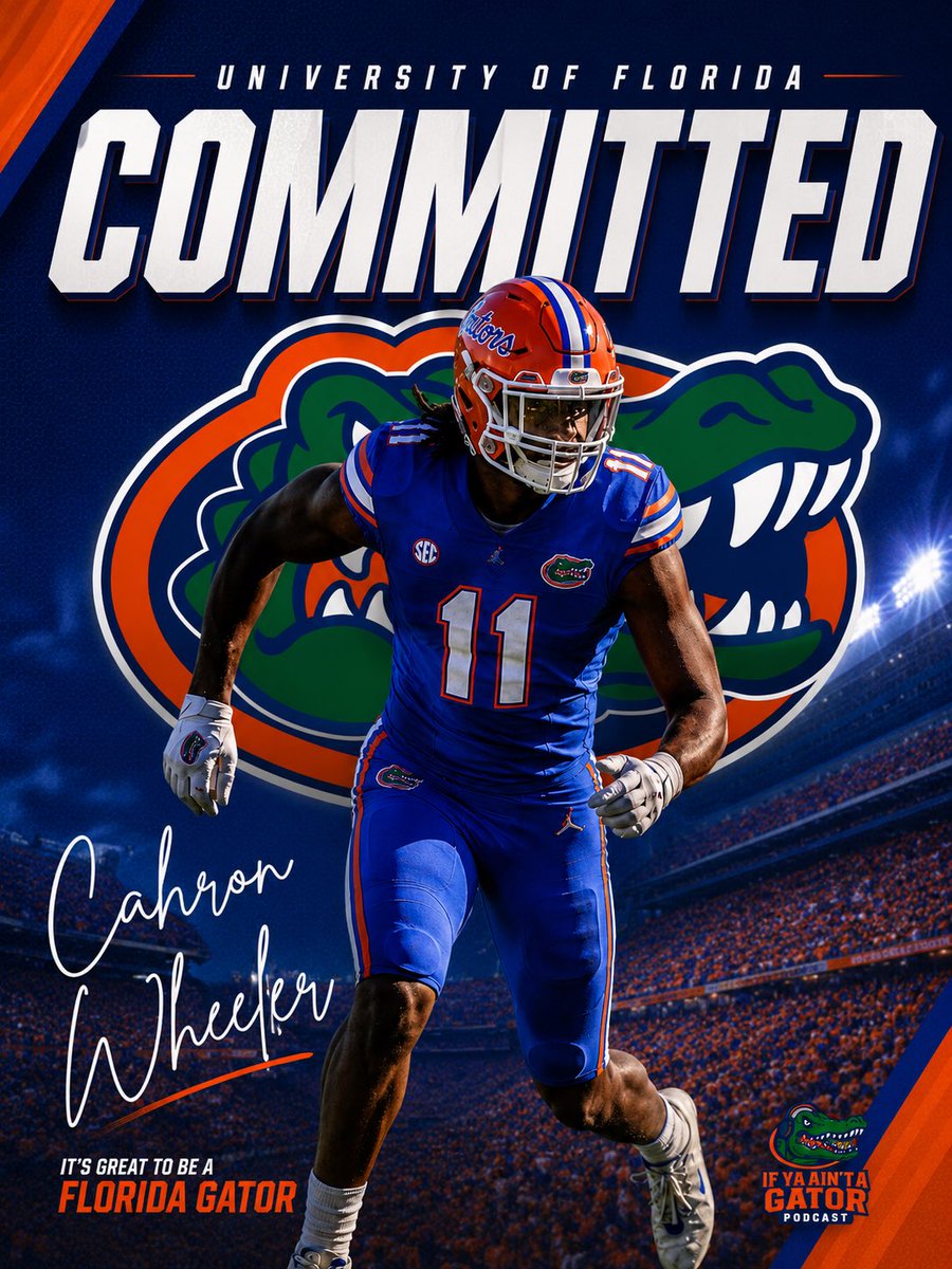 IYAAG_Kyle's tweet photo. RISE AND SHINE the Gators land a commitment from Top 100 4 ⭐️ EDGE Cahron Wheeler who chose the Gators over Clemson, Auburn, and Texas A&amp;M. https://t.co/wCaaMklgH7