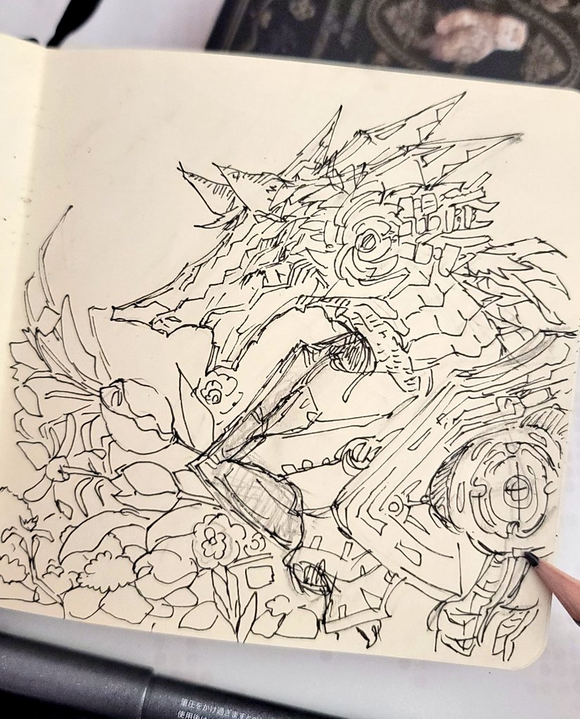 Rkgk
なんとなく描いたスケッチ。
後で色塗りたい 