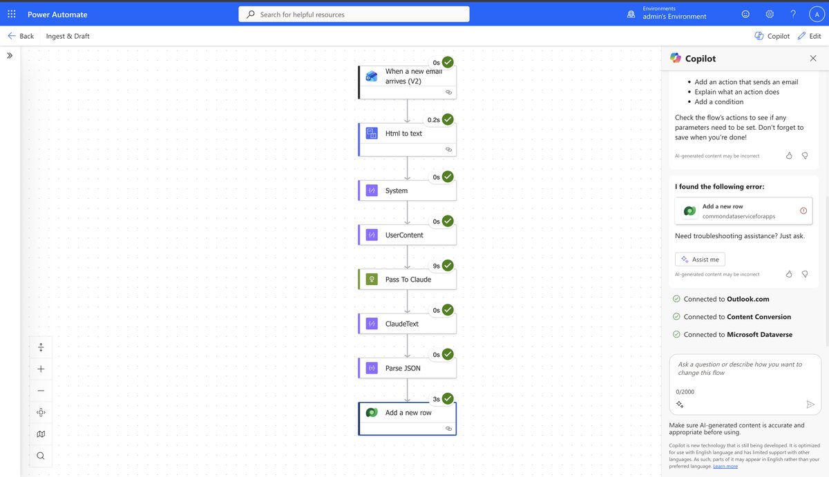 YoungAutomates's tweet photo. CaseDesk is an AI customer-care desk on Microsoft Power Platform. 
Complaint emails are auto-summarized, classified (sentiment, intent, priority) and answered by Claude, then logged to Dataverse. 
Agents review each case on a sleek, live web-resource dashboard and choose Send, Regenerate (by tone), or handle it themselves; replies thread back to the customer. 
Power Automate runs ingestion, the Claude calls and delivery; the dashboard reads Dataverse in real time. 
Built free on the Power Apps.
