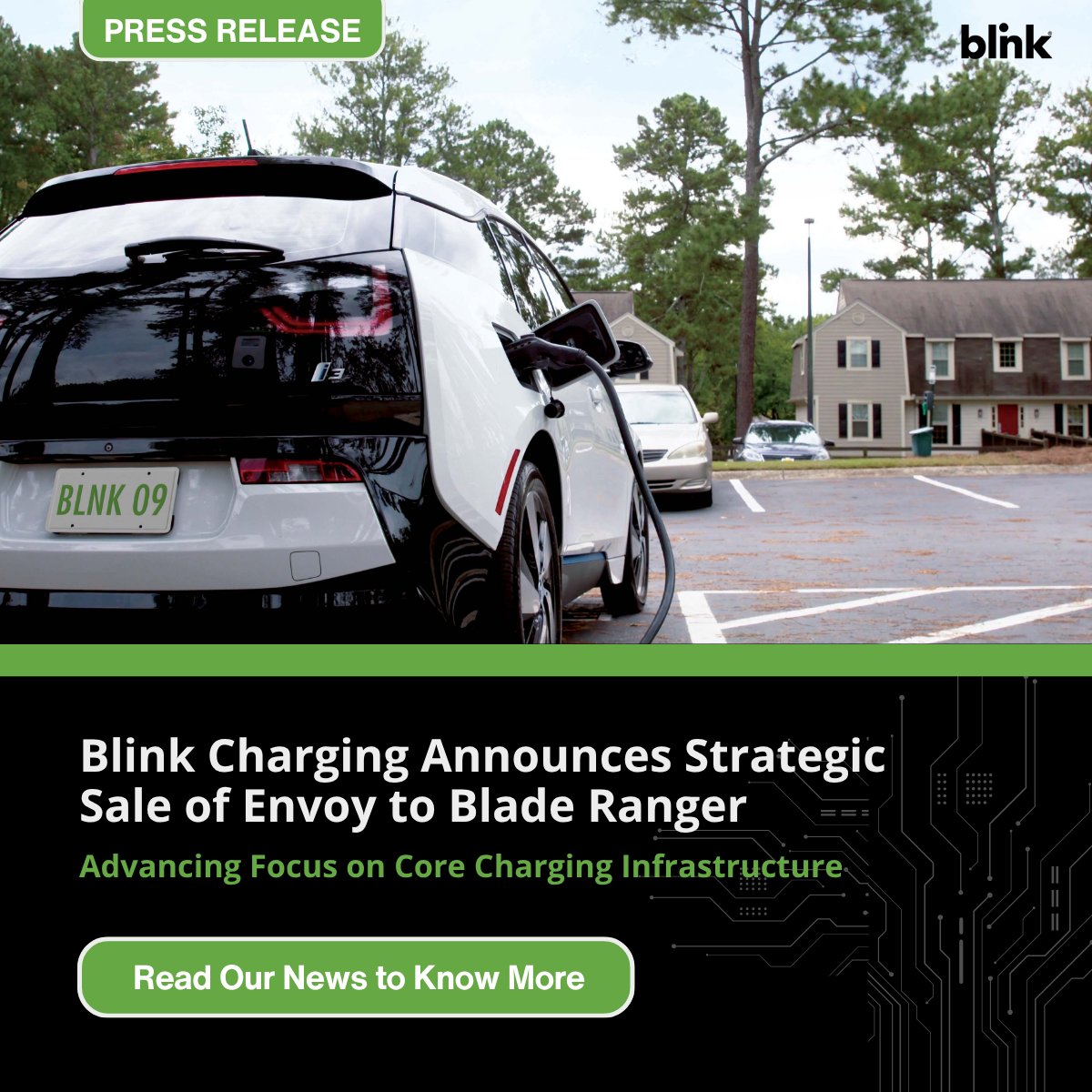 BlinkCharging's tweet photo. Blink Charging has entered into an agreement to sell Envoy Technologies, reinforcing its focus on what it does best: building and operating EV charging infrastructure.

The transaction supports Blink's continued shift toward a focused owner-operator model, enabling greater emphasis on network reliability, utilization, and long-term financial performance while streamlining operations around its core business.

Read the full announcement: https://t.co/9ut2YOVhTE

#BlinkCharging #EVCharging #ElectricVehicles #EVInfrastructure #CleanTransportation #Emobility