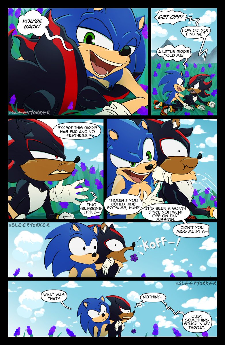 Sleepyorker's tweet photo. Hanahaki Sonadow let's go 🎉🪻
>>Pages 1-3  (updates every Friday)
#sonadow #shadonic #hanahaki https://t.co/E0fN1XicWV