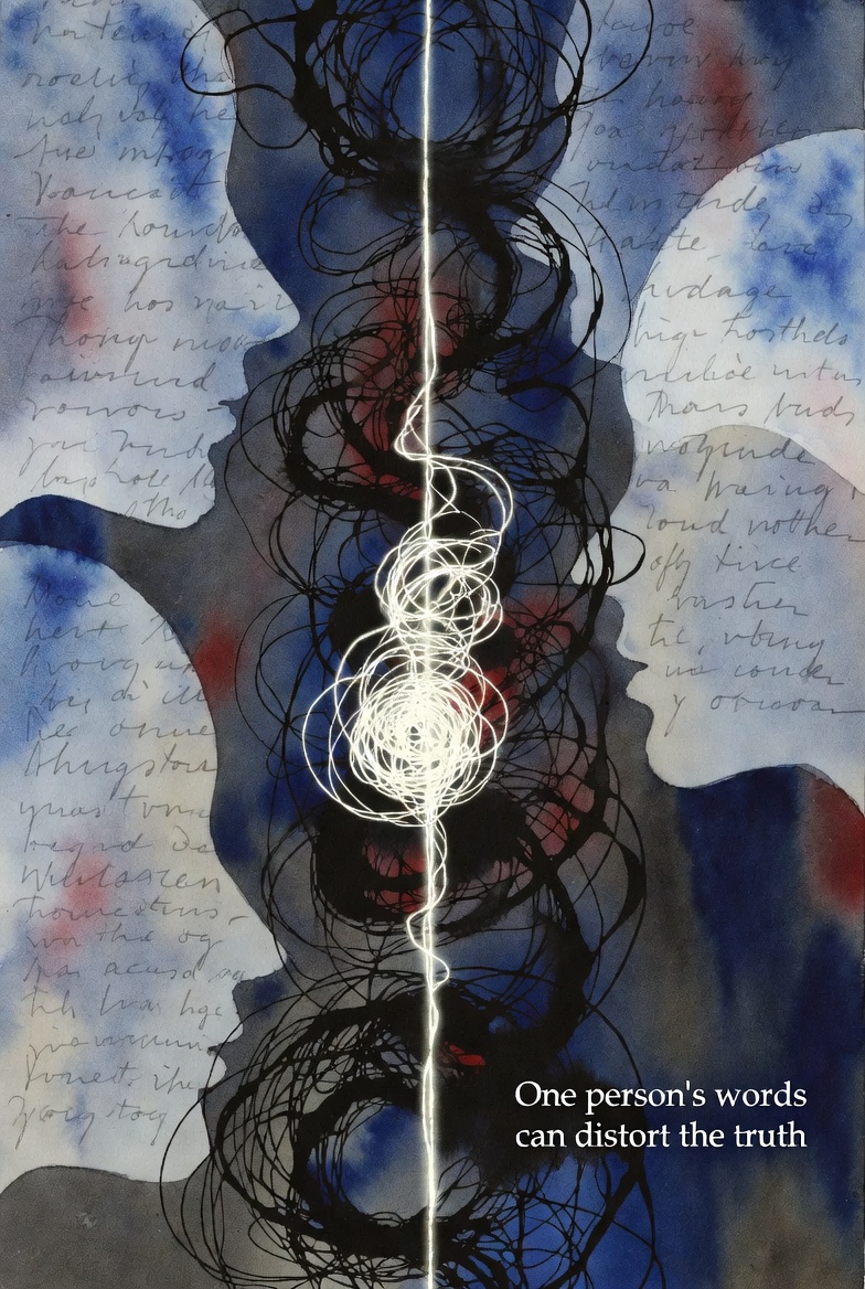 PositiveV247's tweet photo. If you only listen to one person's words,
the truth can easily become distorted.
While you pour your heart into that single story,
the real truth has already slipped away.
#GrokArt #MelancholyArt #DistortedTruth https://t.co/Nbbjx4MfFG