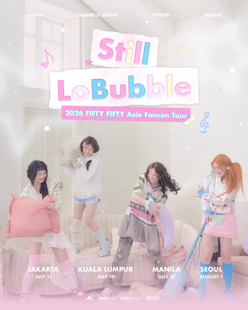 HallyuManila's tweet photo. 2026 FIFTY FIFTY Asia Fancon Tour [Still LoBubble] in Manila happening on July 25, 2026.

#FIFTYFIFTY #피프티피프티
#FIFTYFIFTY_StillLoBubble
#FIFTYFIFTY_AsiaFanconTour https://t.co/7Bc55G48q0