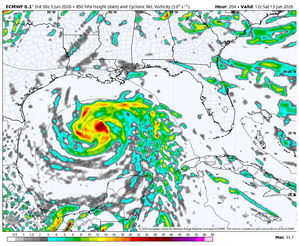 SCweather_wx's tweet photo. We continue to have a signal from some model guidance showing a tropical spin around the day 7-10 timeframe. Below is model data from the Euro & EPS. We will see if the signal increases or decreases over the weekend. There will be a window of opportunity for this to work out. 

I think regardless, the pattern supports a tug of tropical moisture to the North. This could bring tropical rains into the Gulf & Southeast states. Watching for now.