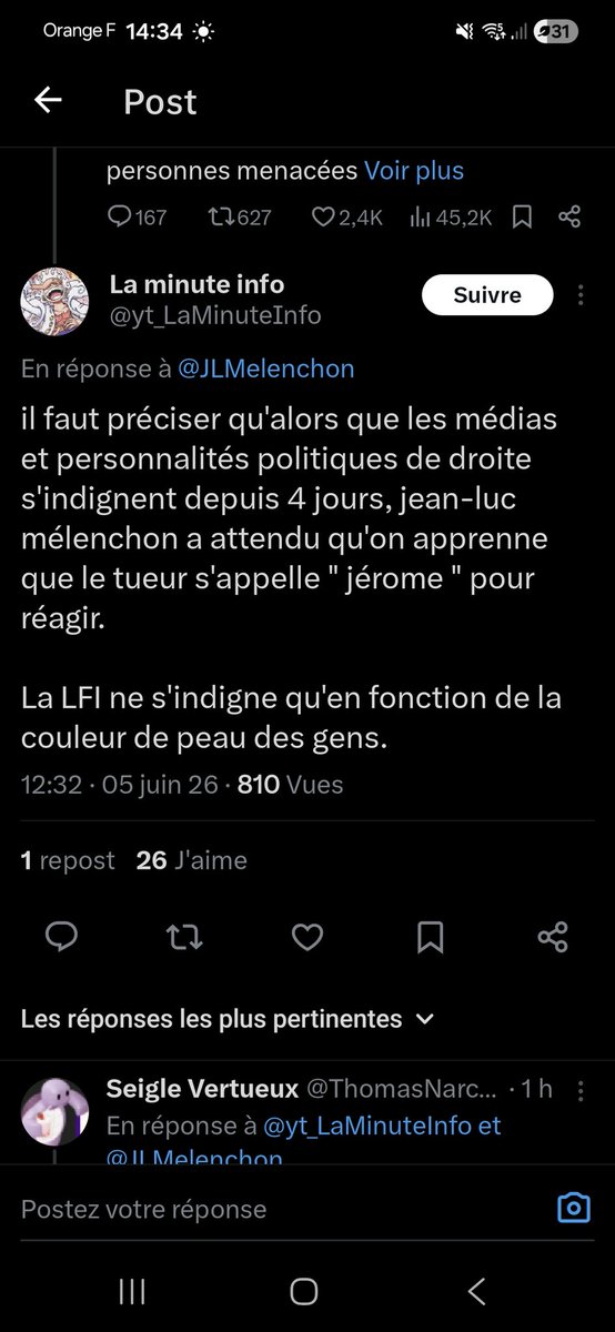 vier_emon's tweet photo. @yt_LaMinuteInfo @ThomasNarchy @JLMelenchon Ta le cerveau d'un ragondin anémique ou quoi? https://t.co/1SBZXolnUY
