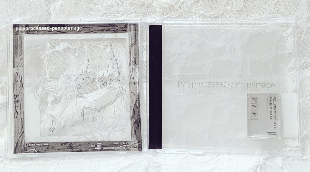 sci0no's tweet photo. コミティア156新刊　polyprocessed-panoptimage
CDケースに入った本です。冊子3つ入り https://t.co/8UxZT3jwrw