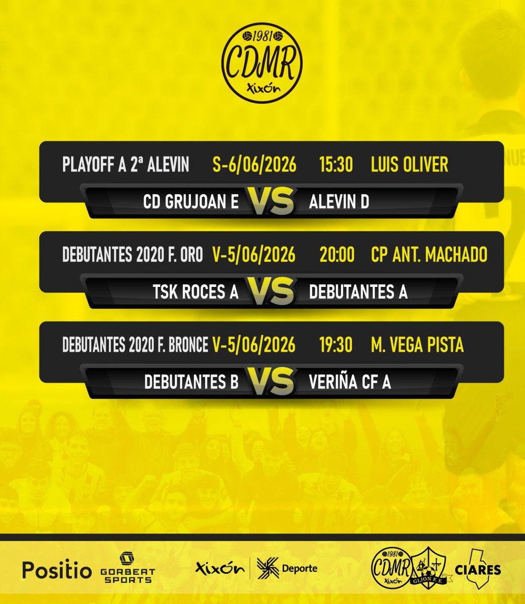 ManuelRubioCD's tweet photo. ⚽ 𝙋𝙖𝙧𝙩𝙞𝙙𝙤𝙨 𝙙𝙚𝙡 𝙛𝙞𝙣 𝙙𝙚 𝙨𝙚𝙢𝙖𝙣𝙖 ⚽

¡Vamos Manolo! 🟡⚫ https://t.co/pPlh3ZUyoM