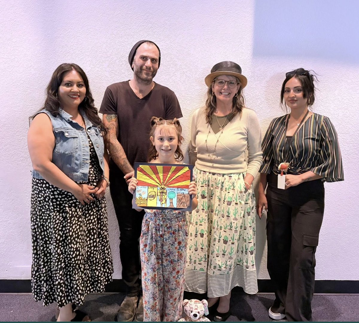 histleague's tweet photo. Lilith Geddis, 3rd grader at Leonor Hambly K-8, was one of 15 winners (out of over 1,000) of the AHS Postcard Contest. Not only did her class celebrate with her at the pizza party with swag, parents, principal, teacher, but the ENTIRE school had an assembly! https://t.co/MHwbSU1OHJ