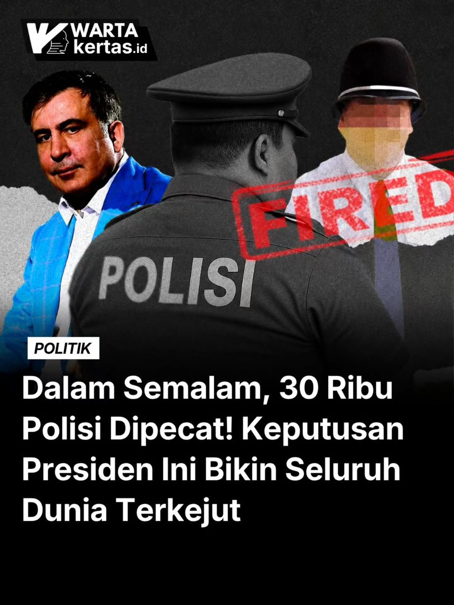 Dobel_Step's tweet photo. Bagaimana dengan kita ?
Pada tahun 2004, Presiden Georgia, Mikheil Saakashvili, mengambil langkah yang mengejutkan dunia. Di tengah masalah korupsi yang dianggap sudah mengakar, pemerintah membubarkan dan mengganti sebagian besar korps polisi lalu lintas yang saat itu berjumlah sekitar 30 ribu personel.

Kebijakan tersebut menuai kontroversi dan kritik dari berbagai pihak. Namun di sisi lain, langkah itu juga dipandang sebagai salah satu reformasi antikorupsi paling berani yang pernah dilakukan di sektor publik.

Perubahan besar sering kali tidak lahir dari keputusan yang nyaman. Kisah ini menjadi pengingat bahwa membangun kembali kepercayaan publik terhadap sebuah institusi membutuhkan keberanian, ketegasan, dan komitmen yang tidak sedikit.

Sejarah menunjukkan bahwa ketika sebuah sistem dibiarkan bermasalah terlalu lama, biaya untuk memperbaikinya bisa jauh lebih besar daripada biaya untuk berubah.