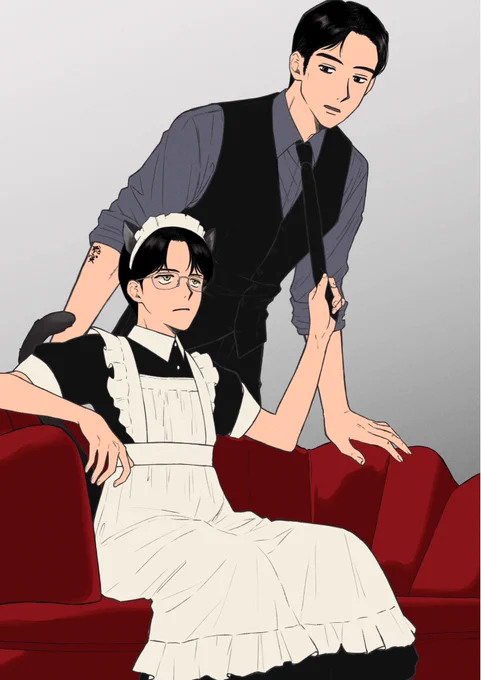 狂聡 メイドの日に間に合わなかったやつ。 他にもメイド実くん描いたからそのうちアップする