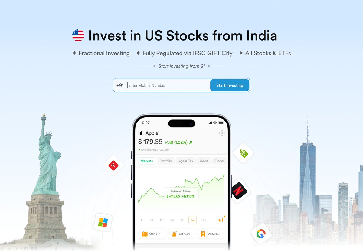 BeingPractical's tweet photo. Get ready to invest in US Stocks 🇺🇸

Nvidia. Apple. Alphabet. Netflix. Tesla. Starbucks. Amazon. Meta. and more!

Coming soon on: @DhanHQ 😊🚀 https://t.co/FfNJigznc8