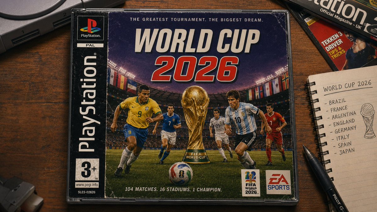 MarkWarper's tweet photo. If @FIFAWorldCup USA 2026 was on Playstation 1 ... https://t.co/S2yCKaHMUQ