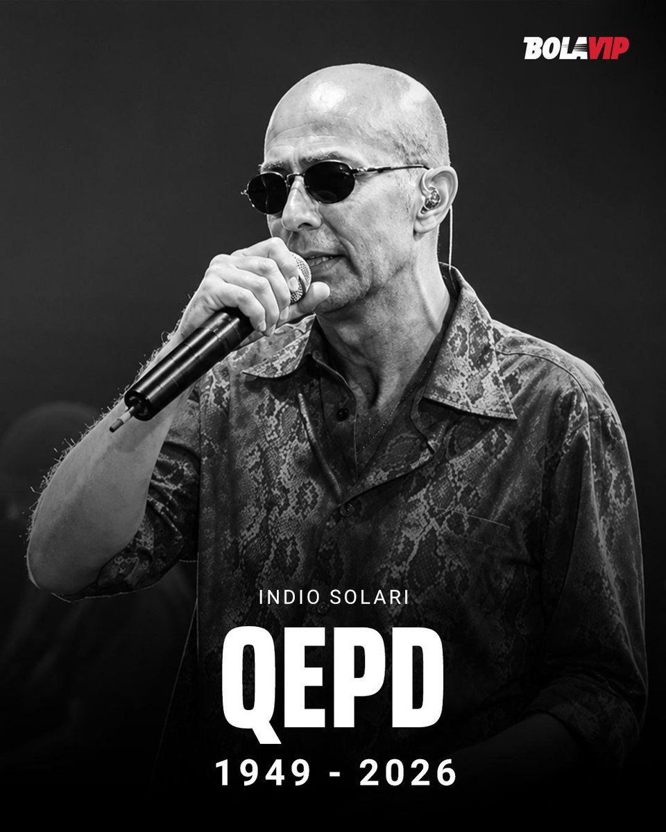 BolavipAr's tweet photo. Falleció el Indio Solari a los 77 años. Un artista que trascendió la música.

QEPD. https://t.co/On3VhIC62K