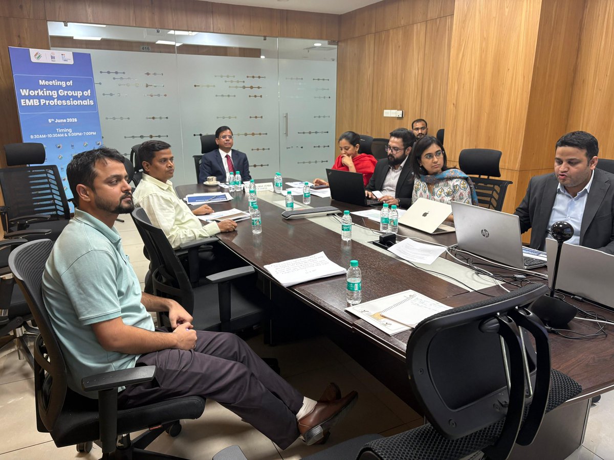 IIIDEM_Official's tweet photo. On 5 June 2026, IIIDEM convened the evening session of the EMB Working Group Meeting under India’s Chairship of International IDEA, bringing together representatives from Brazil, Croatia, Guyana, Hungary, Kazakhstan, Mauritius, Portugal, Romania, UK and USA.

The session provided an overview of the thematic priorities under India’s Chairship, highlighted progress on ongoing thematic work, consultations and questionnaire responses received from EMBs, and discussed forthcoming workshops, roadmaps and knowledge products being developed to strengthen the professionalism, institutional capacity and resilience of Election Management Bodies.

@ECISVEEP 

#IIIDEM #ECI