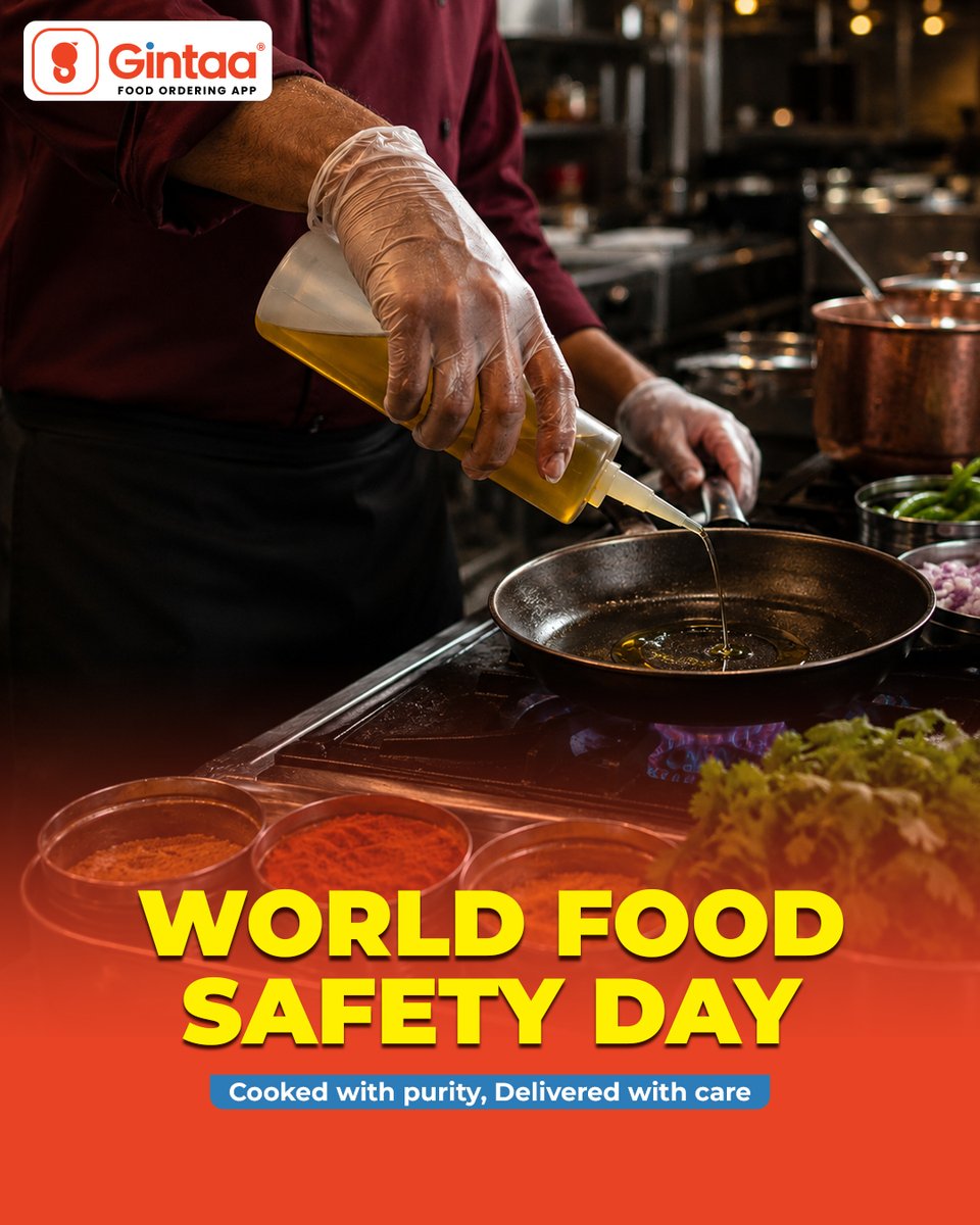 gintaafood's tweet photo. Your Health, Our Priority!
Maintaining Food Safety Standards is not just a duty, but our committment. 

Safe Food, Healthier You

 #WorldFoodSafetyDay #GintaaFoodOrderingApp https://t.co/pExtwjdOI3