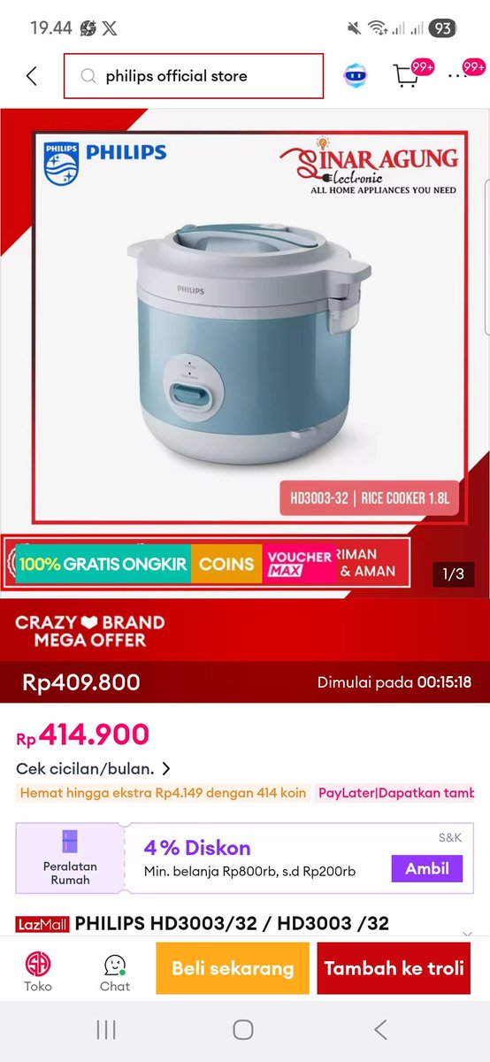 blooming63's tweet photo. Ini beneran Barang Elektronik Wajib Beli kan ya? Bakal ga ribet masak deh kalau punya magic com kayak gini. Diskon pula di lazada 6.6 super wow sale
https://t.co/xKs4Lb4rXS https://t.co/aII3jXiYhI