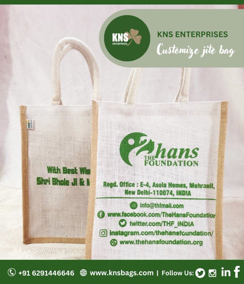 kns_enterprises's tweet photo. Follow @knsenterprisesofficial 
Promote your brand sustainably with customizable promotional jute bags from KNS Enterprises! 

📞 +91 6291446646
🌐 https://t.co/8aNEqmHF7t

Follow us for updates and ideas! https://t.co/QqvZHgAtJg