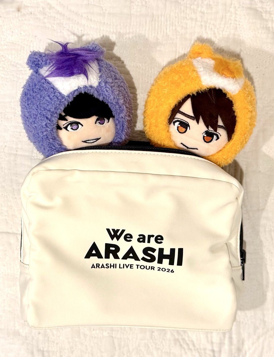 嵐ポーチにぬい2つぴったり🧡💜 #ACEes