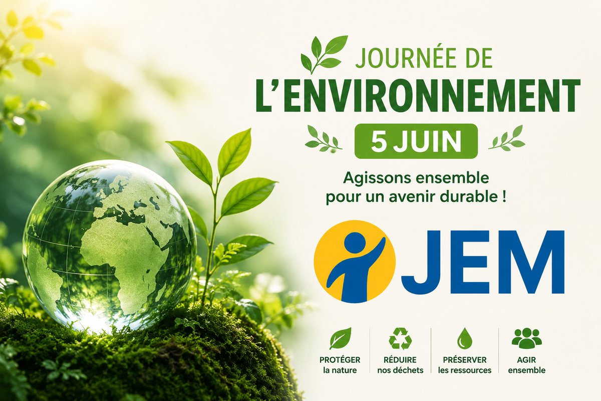 JemRdc's tweet photo. #planter un arbre, #réduire les déchets, #économiser l’eau et #préserver notre environnement pour la génération future
💚 Ensemble, agissons pour un monde plus propre, plus vert 
JEM sensibilise,encourage chacun à devenir acteur du changement.
#5Juin 🌍♻️🌿  @Sainte_Hermine5 🍀☘️ https://t.co/fk6GFIJYc0