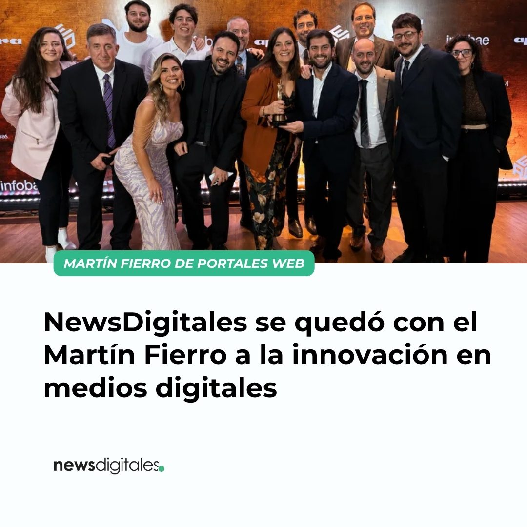 NewsDigitalesAr's tweet photo. 🏆 #NewsDigitales se quedó con el Martín Fierro a la innovación en medios digitales.

👉🏼 Fue elegido por los socios de APTRA en una nómina integrada por El Cronista, Clarín, Crónica y Olé.

🔗 https://t.co/4SmNKapS2P https://t.co/PGJaO6z7FT