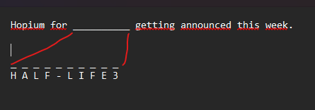 ForTheWinItIs's tweet photo. @summergamefest Professional Edit via Notepad. The dashes are the right count to write HALF-LIFE 3. https://t.co/3kEd3G97TP