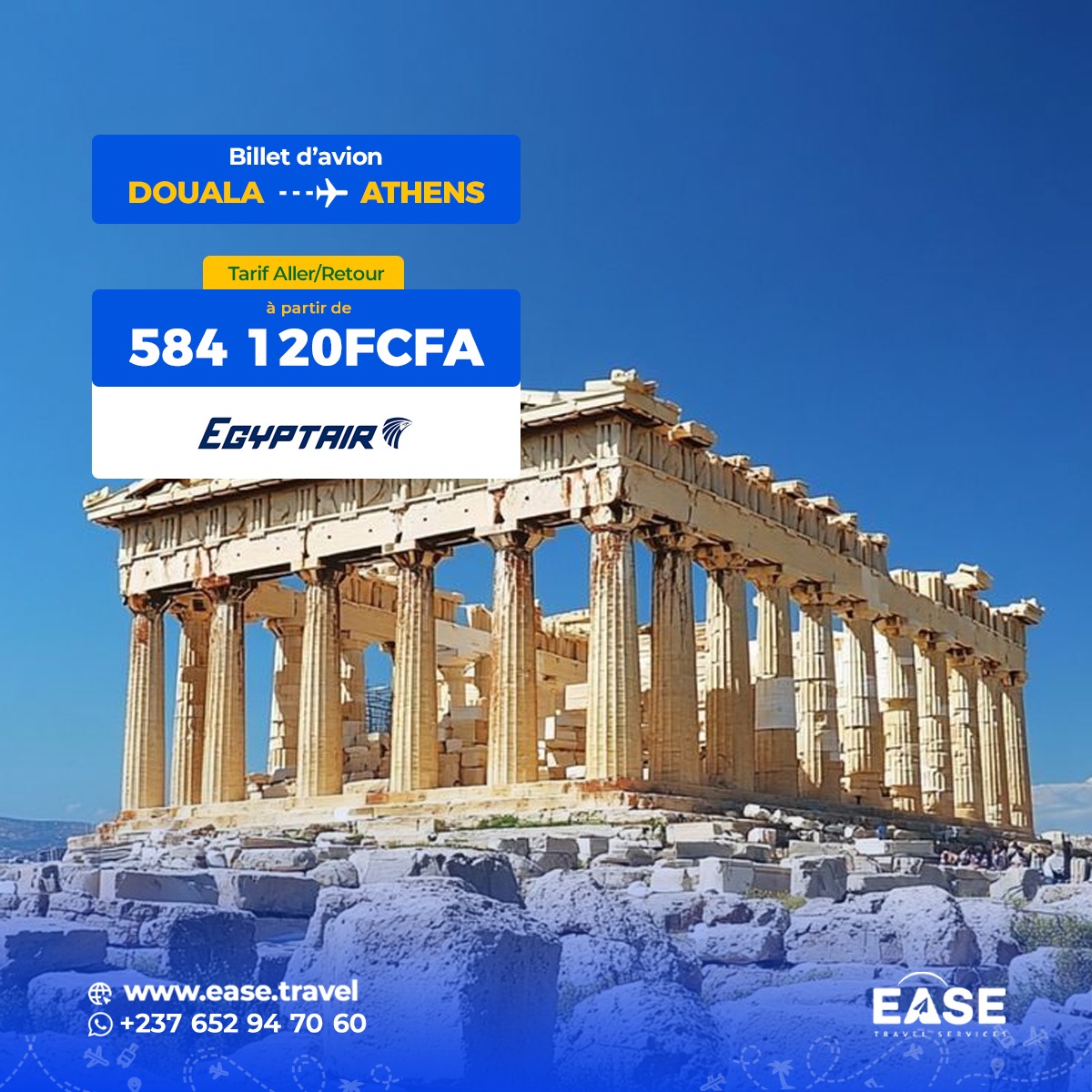 EaseFlight's tweet photo. 👉🏽Zanzibar
👉🏽Jeddah
👉🏽Doha
👉🏽Bruxelles 
👉🏽Athenes
👉🏽Toronto 

 et bien d'autres destinations vous attendent !

📅 𝐏é𝐫𝐢𝐨𝐝𝐞 𝐝𝐞 𝐯𝐞𝐧𝐭𝐞 :  𝐣𝐮𝐬𝐪𝐮’𝐚𝐮  𝟑0 𝐉𝐮𝐢𝐧 𝟐𝟎𝟐𝟔

📆 𝐏é𝐫𝐢𝐨𝐝𝐞 𝐝𝐞 𝐯𝐨𝐲𝐚𝐠𝐞 : 𝐣𝐮𝐬𝐪𝐮’𝐚𝐮 𝟑𝟏 𝐉𝐮𝐢𝐥𝐥𝐞𝐭 𝟐𝟎𝟐𝟔

4/ https://t.co/mFfq6qljNK