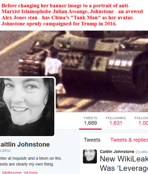 UmfuldJohnson's tweet photo. @sokkekontoen @ziggyrim Among your visible Follows are Ben Norton, Caitlin Johnstone, and the CIA's PSL.

I'm not trying to attack you but unless you're just LARPing as a Marxist (common enough on here) you really need to do a better job of seeing thru influencer B.S. https://t.co/X5AOG2Jg9e