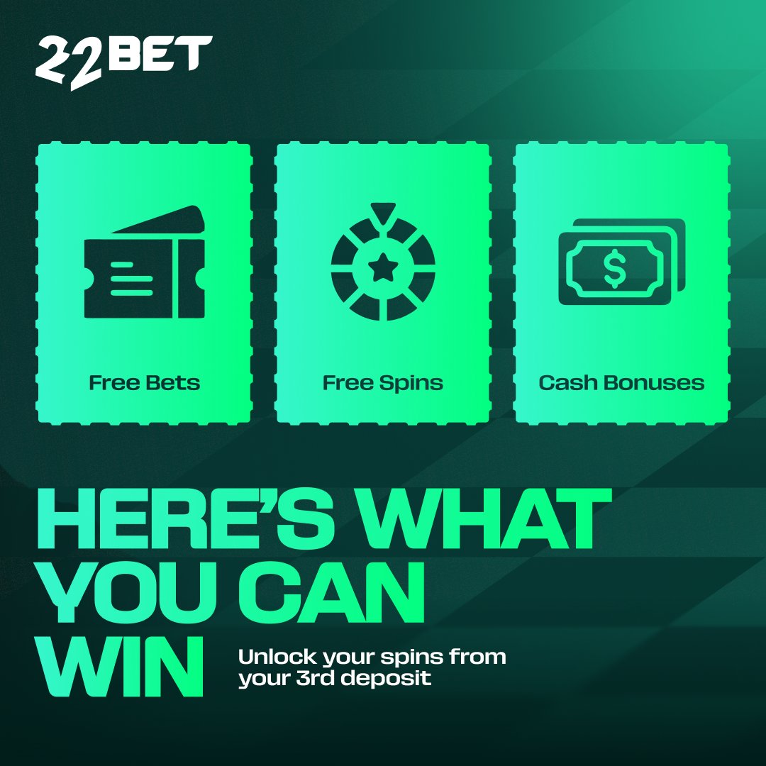 22bet_ghana's tweet photo. No be every spin be "try again" 😏

Your wheel fit drop:
💰 Cash Bonuses
⚽ Free Bets
🎰 Free Spins
Take your chance and see wetin luck get for you 👇🏾
https://t.co/RawRt5DEdC

#22BetAlwaysPays #SpinAndWin #22BetGhana https://t.co/tKvPT0SaJ0