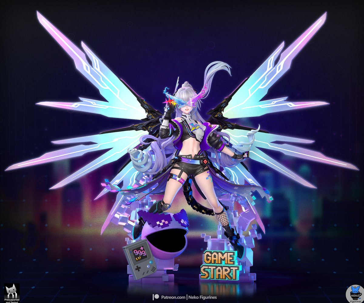 NekoFigurines's tweet photo. Ultimate Gamer! Silver Wolf Lv999 figure is complete💫

#HonkaiStarRail #崩壊スターレイル #SilverWolfLv999 https://t.co/6El8PUCtym