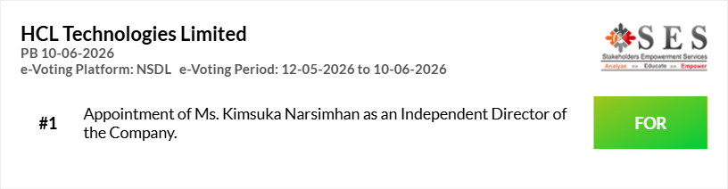 SES_Governance's tweet photo. SES PA Report - HCL Technologies Limited, PB 10-06-2026. For more details https://t.co/Hs2lcvLbRi https://t.co/ub7C0yYFEo