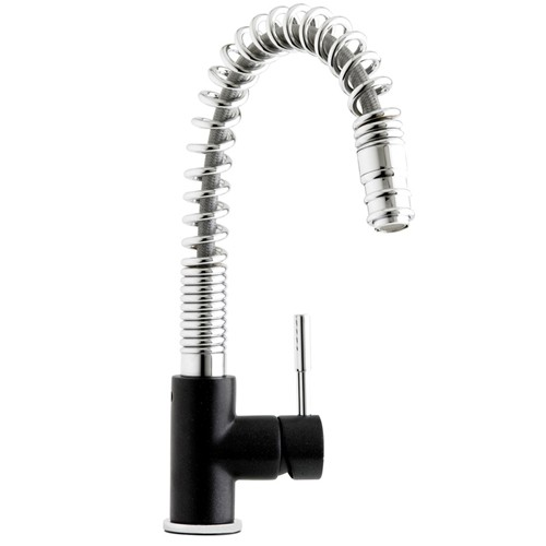 MayfairTaps's tweet photo. A distinctive lever and an even more unique spout✨ Twist Chrome Black Kitchen Sink Mixer with Pull Out Nozzle
-Code KIT245
-High-quality chrome finish
-Cartridge technology: single lever cartridge allows easy adjustment of water flow
https://t.co/U1UO1wR1go https://t.co/kxrAiXBn0M