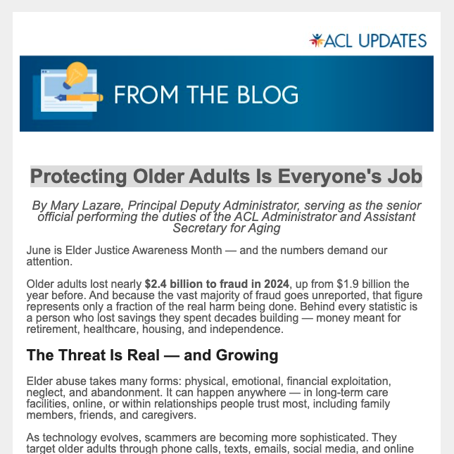 INSHIP's tweet photo. June is Elder Justice Awareness Month — and the numbers demand our attention.  Protecting Older Adults Is Everyone's Job. Read more here... 
https://t.co/0sv0oRQ5H6 https://t.co/7k5behMHnN