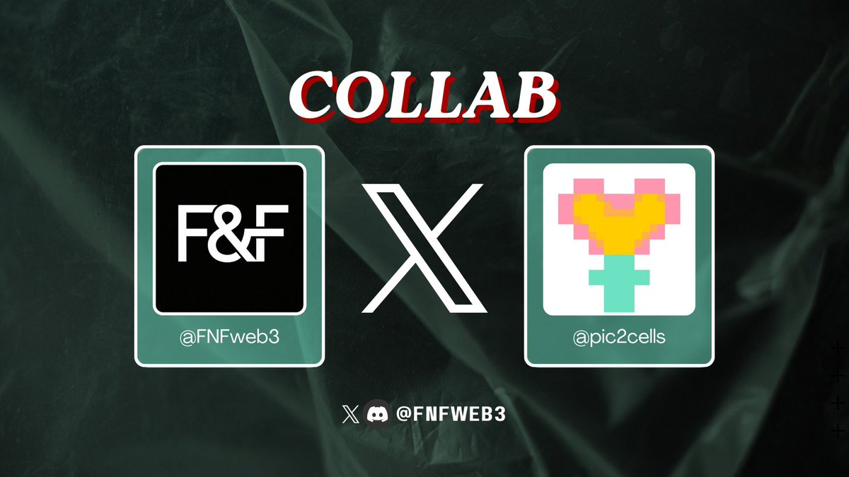 FNFweb3's tweet photo. FNF 🤝 @pic2cells 

Pic2cellsis an evolving fully on chain pixel art collection on Ethereum, where each NFT begins as a unique pixel “cell” generated from a seed and a 20-color palette

Holders can burn cells to merge pixel inventories, then paint and evolve a permanent 32×32 artwork over time

Every image, inventory, and action is stored entirely on chain, creating living NFTs with verifiable history and no off chain dependencies

Supply: TBA
Price: TBA
Date: TBA

Giveaways now live in FNF Discord ↓
https://t.co/fR8E7A43RE