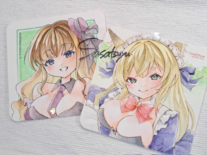 #コミティア156 原画追加 今回サイズ別の価格設定を予定していましたが追加分はバラバラになりますあとこのへんのは14時くらいからお迎え可能にする予定なので持ち帰る気満々ですw 早い時間にスペーススカスカになったらお迎え可能にしますが今回色紙も本もたくさんあるので早め頒布はたぶん無い