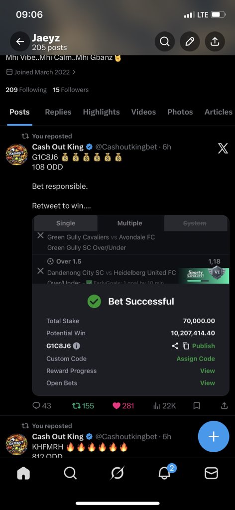 jaeyz02's tweet photo. @Cashoutkingbet 9159750966
Opay https://t.co/FMhsmHa8Rc